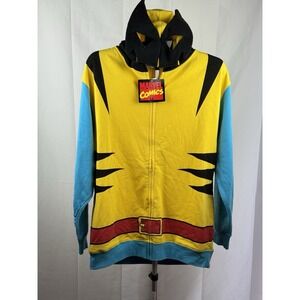 Marvel Wolverine Hoodie Mask Zip Cosplay Costume XL X-Men Logan Jacket Adult